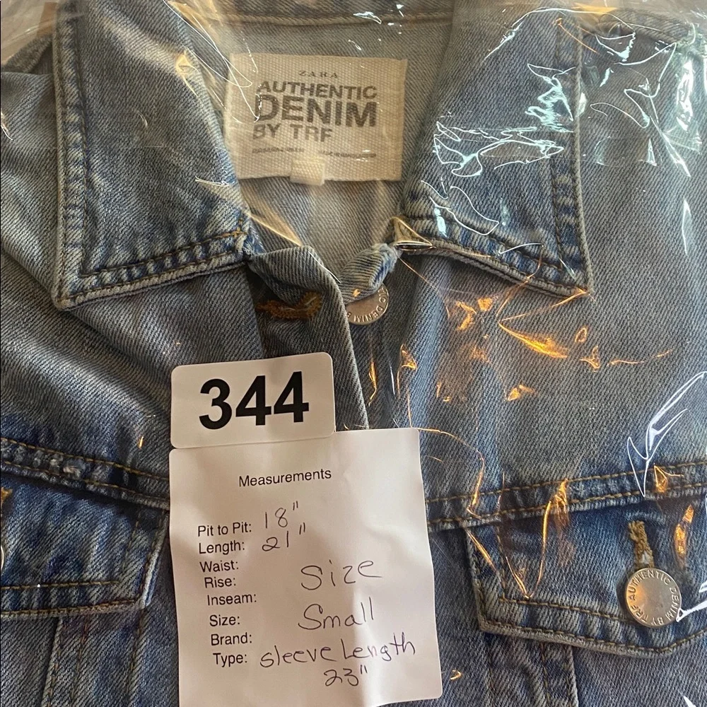 ZARA TRF Authentic Denim Jacket Light Wash Classic Jean Jacket Women SKU344 - Picture 10 of 10